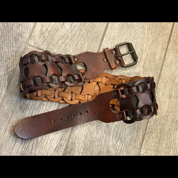 Weaved Genuine Leather Waist Belt - Picture 6 of 9